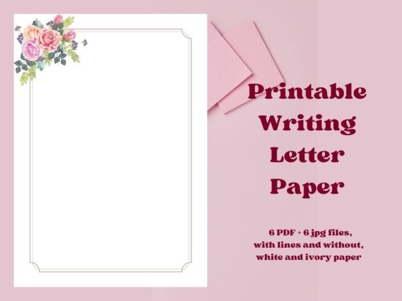 Download Floral Rose Letter Paper Stationery - Premium Bundle