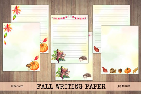 Download Watercolor Fall Writing Paper Stationery - Paper stationery Collection