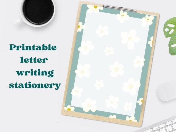 Download Chamomile Floral Letter Paper Stationery - Premium Resources
