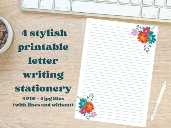 Download Floral Letter Paper Stationery - Premium Bundle